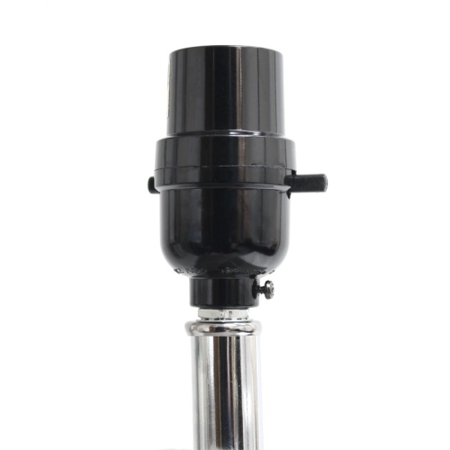 Elegant Designs Leather Table Lamp w/ USB Port in Gray with White Shade