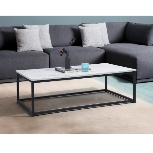 FurnitureR Simplistic Coffee Table Rectangular Accent Table