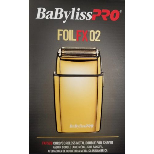 BaBylissPRO FoilFX Metal Double Foil Shaver, Gold #FXFS2G