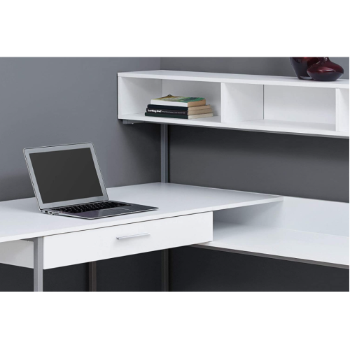 Monarch Specialties Computer Desk - White/Silver