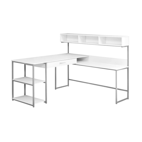 Monarch Specialties Computer Desk - White/Silver