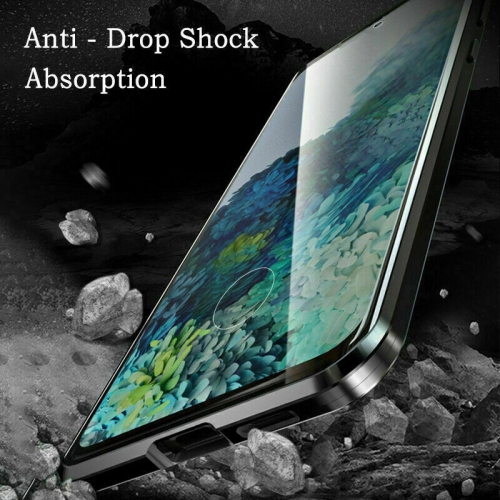 Magnétique Coque Métallique pour SAMSUNG NOTE 20 Coque Intégrale Double Face 360 Protection en Verre Trempé avec Cadre Métallique