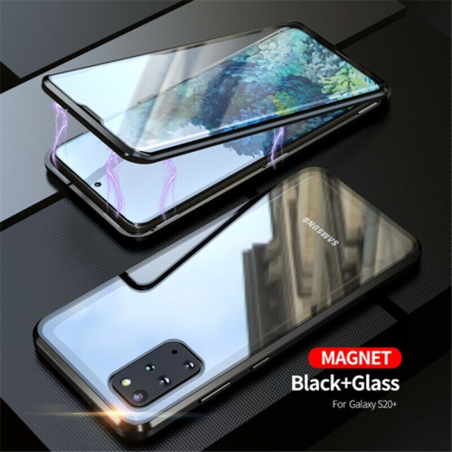 360° Front+Back Clear Tempered Glass Metal Magnetic Case Cover For SAMSUNG S20 PLUS