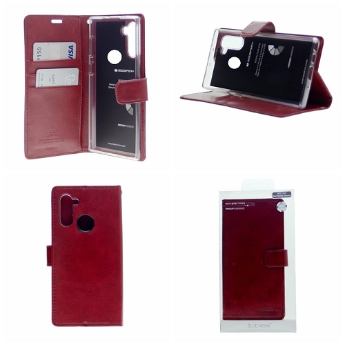TopSave Coque Goospery Bluemoon Diary pour Samsung A11, bordeaux