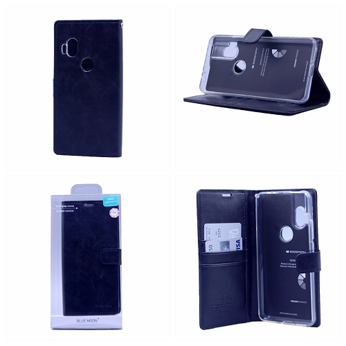 TopSave Goospery Bluemoon Diary Case For Motorola 1 Hyper(20), Black