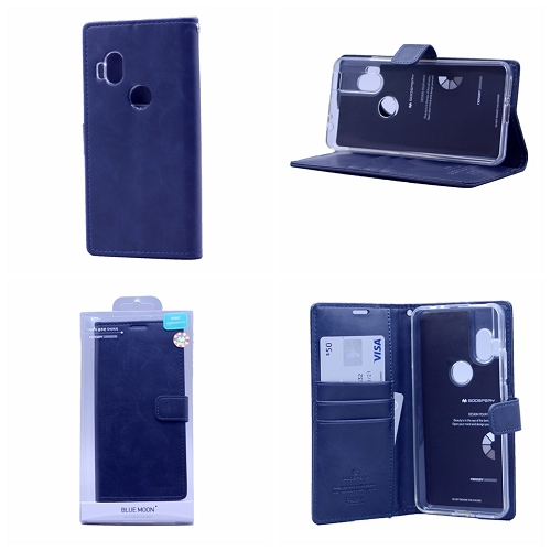 TopSave Goospery Bluemoon Diary Case For Motorola 1 Hyper(20), Navy Blue