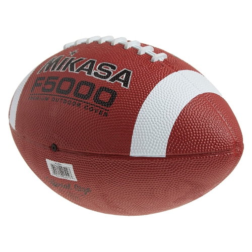 Mikasa F5000 Premium Rubber Football - Pebbly Ball with Moulded Laces, Official Size