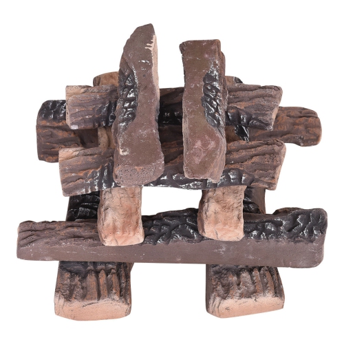 Costway 10PCS Ceramic Wood Logs Gas Fireplace Imitation Wood Propane Firepit  Logs | Best Buy Canada