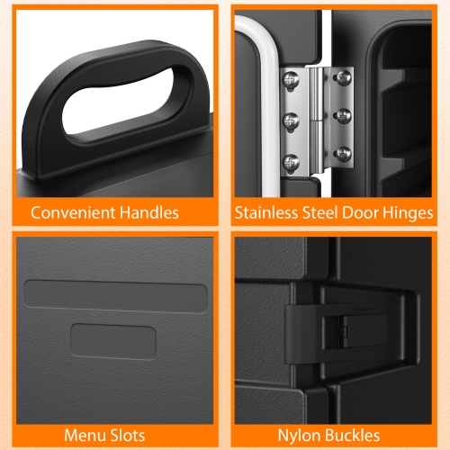 Costway End-Loading Insulated Food Pan Carrier Hot Cold