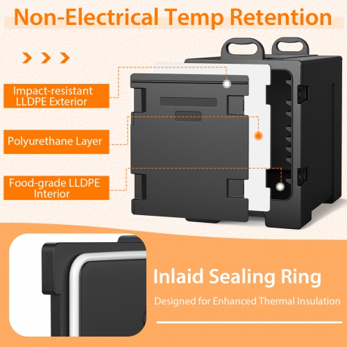 Costway End-Loading Insulated Food Pan Carrier Hot Cold