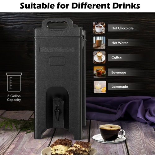 Costway 2/3/4 Pack Insulated Beverage Server/Dispenser 5 Gallon