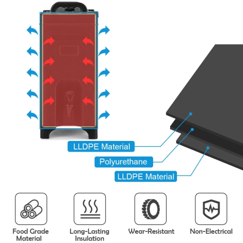 Costway Insulated Beverage Server/Dispenser 5 Gallon Hot Cold Drinks