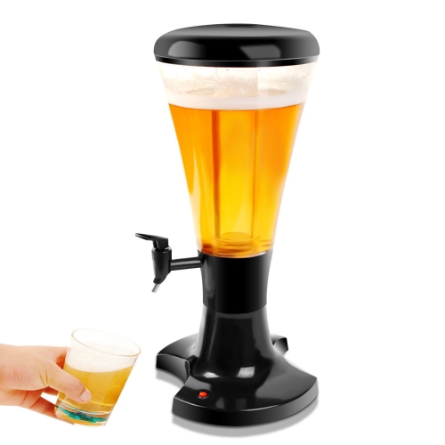 Costway 3L Cold Draft Beer juice Tower Dispenser Plastic with LED Lights