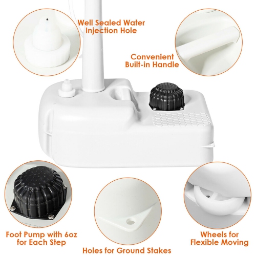 Costway 5 Gallon Portable Wash Sink Hand Wash Basin Stand