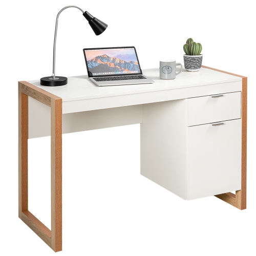 Gymax Modern Computer Desk Workstation Desk Home Office w/ Storage Cabinet  | Best Buy Canada
