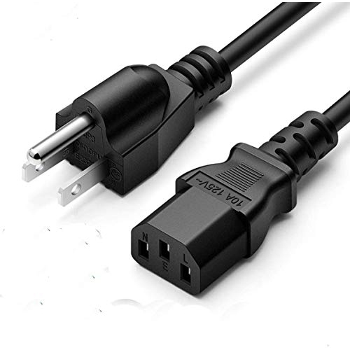 5FT3 Prong AC Power Cord for Personal Computer,Vizio,PC Monitor,Plasma bravia uhd Smart TV, Acer Asus HP Samsung...
