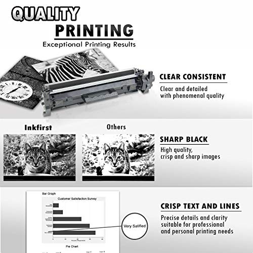 2PK Inkfirst Compatible Toner Cartridges Replacement for HP CF217A 17A [with CHIP] Laserjet Pro MFP M130fn M130a M130fw...