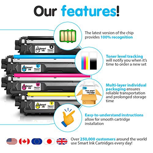 Smart Ink Compatible Toner Cartridge Replacement for Brother TN223 TN227 TN-223 TN-227...