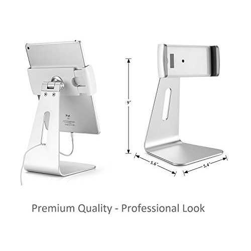 AboveTEK Elegant Tablet Stand, Aluminum iPad Stand Holder, Desktop Kiosk POS Stand for 7-13 inch iPad Pro Air Mini Galaxy...