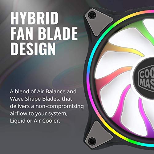 Cooler Master Fan MFL-B2DN-18NPA-R1 MasterFan MF120 Halo wired Addressable RGB Controller Retail