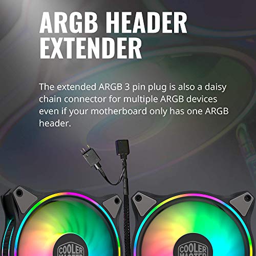 Cooler Master Fan MFL-B2DN-18NPA-R1 MasterFan MF120 Halo wired Addressable RGB Controller Retail