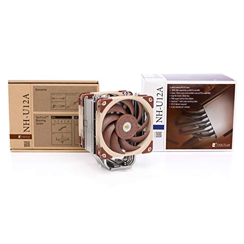 Noctua NH-U12A, Premium CPU Cooler with High-Performance Quiet NF-A12x25 PWM Fans