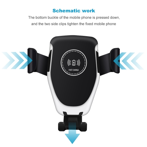 15W Wireless Car Charger, Quntis Qi Fast Charging Car Phone Mount, 360°Rotation Wireless Car Phone Holder