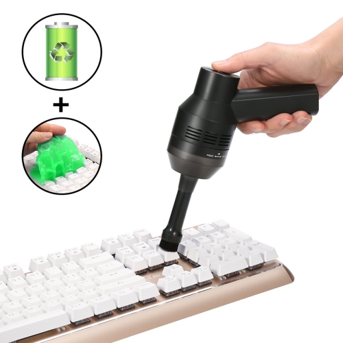 Keyboard Cleaner with Cleaning Gel, MECO Handheld Vacuum Cordless Mini Computer Vacuum Cleaner with Li-Battery, Powerful Por