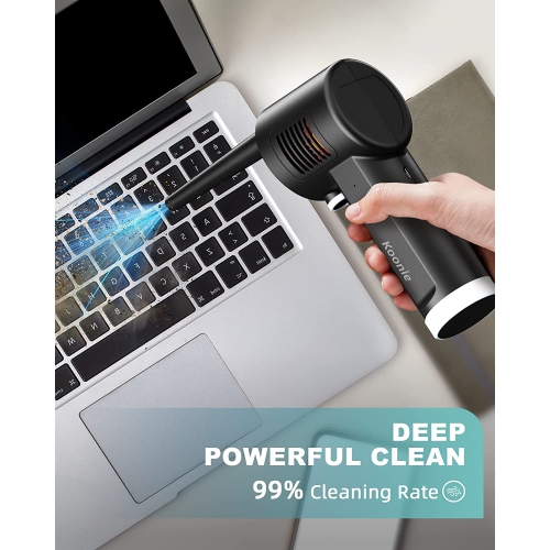 Cordless Air Duster, Battery Operated Computer Cleaning Duster, Portable Replaces Compressed Air Cans,10W Fast Charging, 6000mAh, Powerful 33000 RPM,