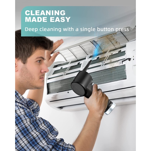 Cordless Air Duster, Battery Operated Computer Cleaning Duster, Portable Replaces Compressed Air Cans,10W Fast Charging, 6000mAh, Powerful 33000 RPM,