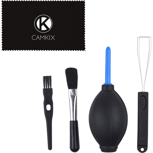 Trousse de nettoyage pour clavier Camkix – 1 mini brosse, 1 brosse de nettoyage, 1 enlève-clavier, 1 souffleur d'air et 1 caillot de nettoyage