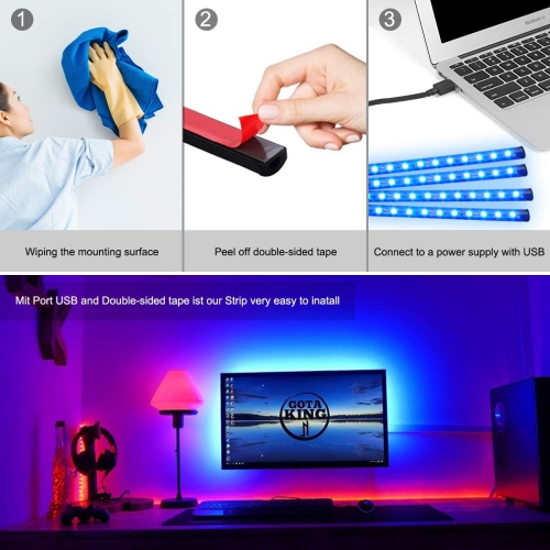 Car Led Lights, Car Interior Light, Remote Controller 48 LED USB Car Strip Lights, Multi DIY Color Music Under Dash Car Lighting with Car Charger, DC