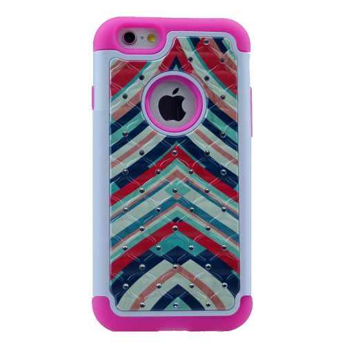 TopSave Coque de protection Bling Diamond Defender Coque de protection 2 en 1 TPU PC Impact Antichoc Armor Glitter Back Case pour Iphone 7/8 Plus, 01