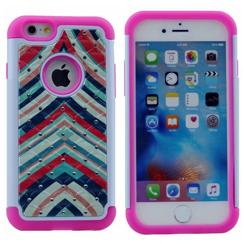 TopSave Coque de protection Bling Diamond Defender Coque de protection 2 en 1 TPU PC Impact Antichoc Armor Glitter Back Case pour Iphone 7/8 Plus, 01