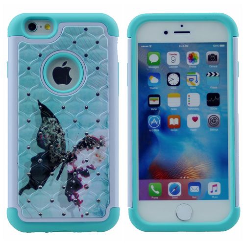 TopSave Coque de protection Bling Diamond Defender Coque de protection 2 en 1 TPU PC Impact Antichoc Armor Glitter Back Case pour Iphone 7/8 Plus, 03