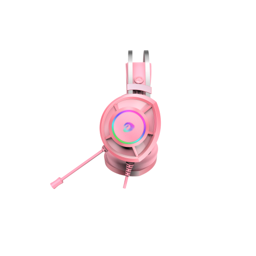 Dareu Gaming Headset for PS4 PC Laptop Headset with Microphone Headphone with LED light Volume Control Pink