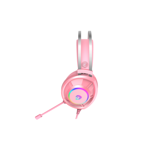 Dareu Gaming Headset for PS4 PC Laptop Headset with Microphone Headphone with LED light Volume Control Pink