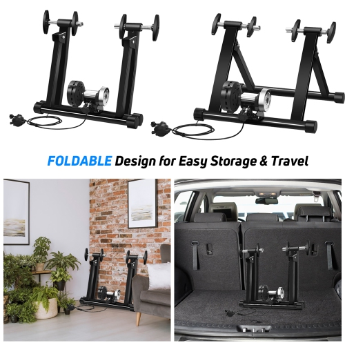 Costway Bike Trainer Bicycle Exercise Stand w/ 8 Levels Resistance