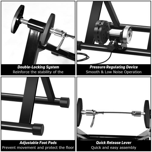 Costway Bike Trainer Bicycle Exercise Stand w/ 8 Levels Resistance