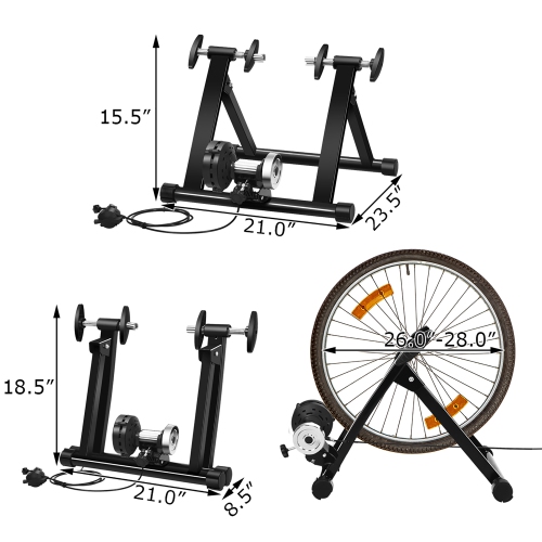Costway Bike Trainer Bicycle Exercise Stand w/ 8 Levels Resistance