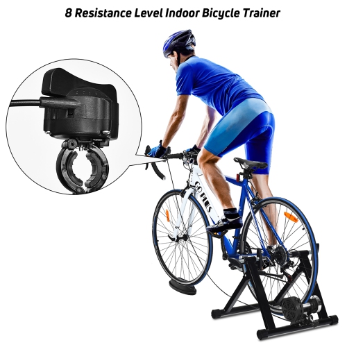 Costway Bike Trainer Bicycle Exercise Stand w/ 8 Levels Resistance