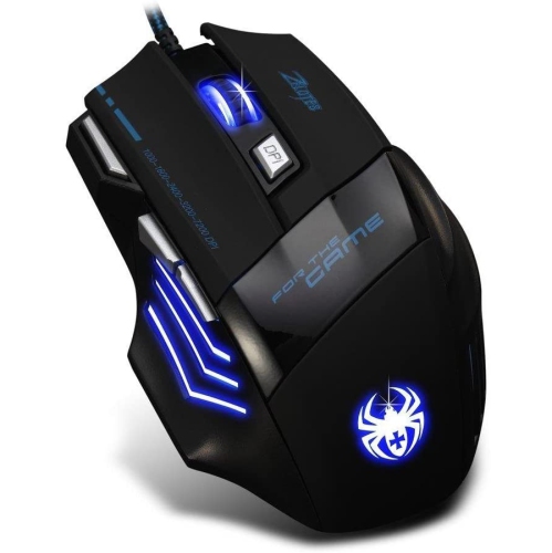 WINGOMART T6 Game Gaming Mouse Mice by ZELOTES Professional LED Optical 7200 DPI 7 Button USB Wired for gamer Adjustable DPI