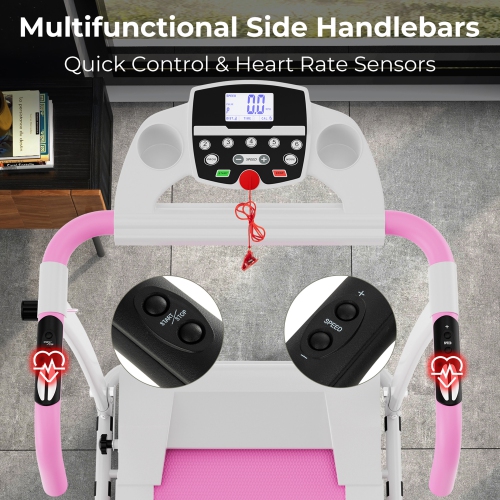 Gymax Folding Treadmill for Home Walking Running Machine w/ 12 Preset Programs