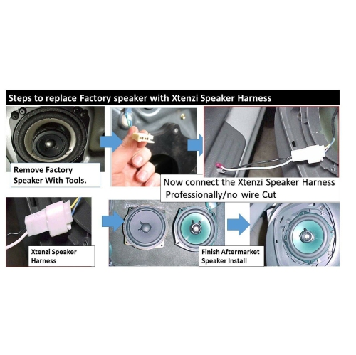 Xtenzi 2 Pair New Speaker Harness for Honda, Acura & Isuzu Vehicles