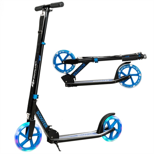 Goplus Folding Sports Kick Scooter w/LED Wheels for Kids Teens