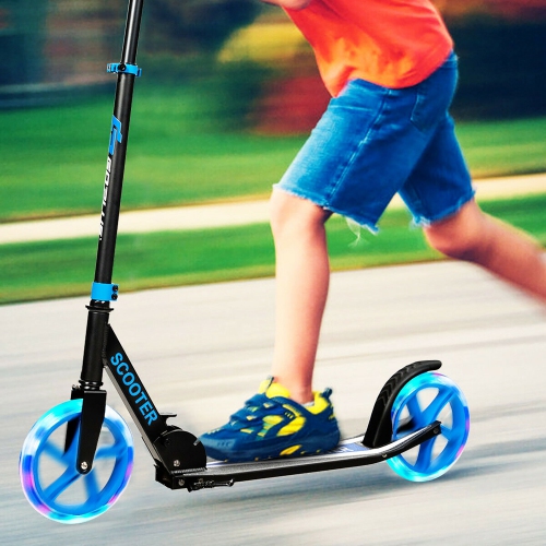 Goplus Folding Sports Kick Scooter w/LED Wheels for Kids Teens