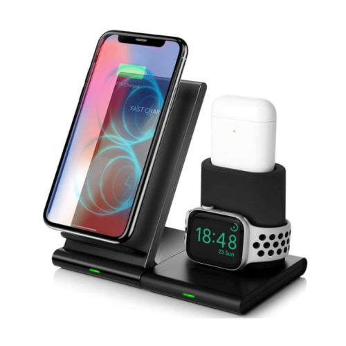 3 In 1 Wireless Charger Magnetic Design Nightstand Compatible With Apple Watch 5 4 3 2 Airpods Iphone 11 11 Pro Max Xr Xs X 8 Samsung S10 S9 Note 10 9 Qi 7 5w 10w Fast Charging Station Best Buy Canada