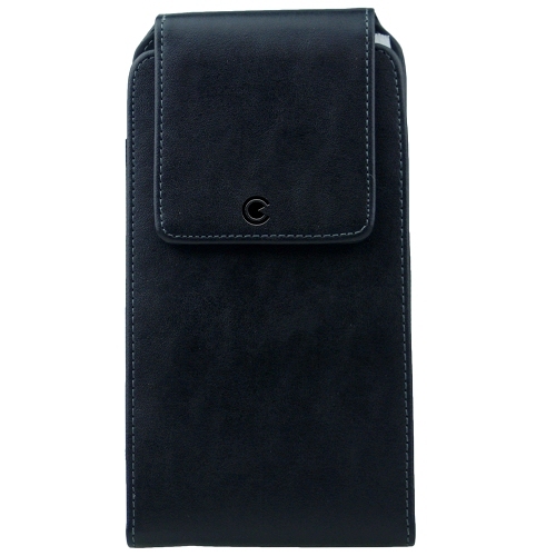 TopSave Premium Vertical PU Leather Pouch with Card Slot for Phone in 6.5"