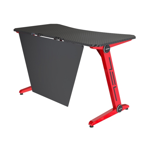 Bureau d'ordinateur de jeu de bureau E-Sports de 120cms larg. X 60cms prof. Z Shape de ViscoLogic avec gestion dissimulée des câbles et protection de