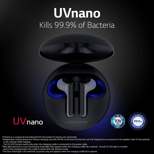 LG Tone Free HBS-FN6 True Wireless Earbuds with Meridian Audio Technology  and UVnano Charging Case, Universal, Black OPEN BOX. 10/10 condition | Best  Buy Canada